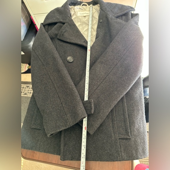 Calvin Klein Charcoal Double-Breasted Peacoat- excellent condition, vintage 90’s - Picture 8 of 11